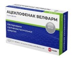 Ацеклофенак Велфарм, таблетки покрытые пленочной оболочкой 100 мг 30 шт (рег. № ЛП-002871)