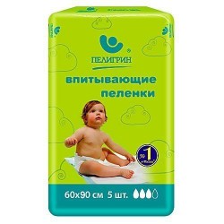 Пеленки впитывающие Пелигрин 5 шт. 1700 мл