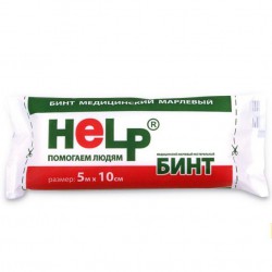 Бинт нестерильный Help р. 5мх10см 36 г/м кв.