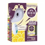 Комплект, Do-Re-Mi (До-Ре-Ми) диспенсер + освежитель воздуха Премиум Лимон сменный блок 250 мл
