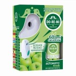 Комплект, Do-Re-Mi (До-Ре-Ми) диспенсер + освежитель воздуха Премиум Зеленое яблоко сменный блок 250 мл