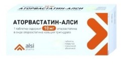 Аторвастатин-АЛСИ табл. п/о пленочной 10 мг 10 шт.