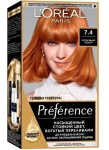 Краска для волос, L'Oreal (Лореаль) 174 мл Преферанс Т7.4 интенсивный медный