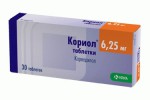 Кориол, таблетки 6.25 мг 30 шт