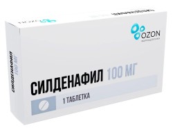 Силденафил табл. п/о пленочной 100 мг 1 шт.
