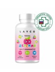 Комплекс детский Омега-3 с витаминами E и D, Layco (Лайко) капсулы жевательные 135 мг 710 мг 60 шт со вкусом малины и трав